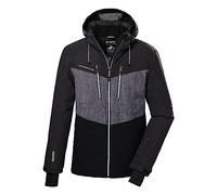 killtec Uomo Giacca da sci/giacca funzionale con cappuccio staccabile con cerniera e ghetta antineve KSW 45 MN SKI JCKT, dark anthracite, XL, 38699-000