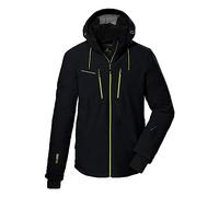 killtec Uomo Giacca da sci/giacca funzionale con cappuccio staccabile con cerniera e ghetta antineve KSW 44 MN SKI JCKT, black, L, 38698-000