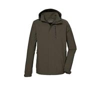 killtec Uomo Giacca funzionale/giacca outdoor impermeabile con cappuccio staccabile KOS 52 MN JCKT, dunkeloliv, L, 42815-000