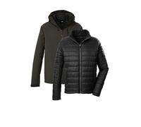 killtec Uomo Giacca outdoor/3 in 1 giacca funzionale con cappuccio e trapuntata con zip KOW 95 MN JCKT, dunkeloliv, S, 43492-000