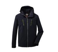 killtec Uomo Giacca softshell/giacca da esterno con cappuccio senza zip KOW 163 MN SFTSHLL JCKT, schwarz, L, 37711-000