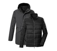 killtec Uomo Parka funzionale 3 in 1 con cappuccio e giacca trapuntata con cerniera KOW 94 MN PRK, dunkel stahl, L, 43332-000