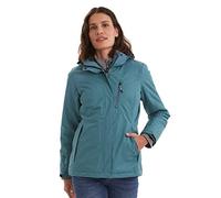 Killtec Womens Giacca Funzionale con Cappuccio Staccabile con Zip - Nira, Blu Verde, 38, 32262-000