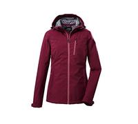 killtec Women's Giacca softshell/giacca outdoor con cappuccio KOS 89 WMN SFTSHLL JCKT, dark rose, 42, 39138-000