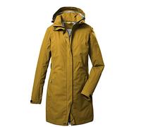 killtec Women's Parka/parka funzionale a 2 strati e 1/2 con cappuccio staccabile con zip KOS 93 WMN PRK, dark yellow, 36, 39143-000