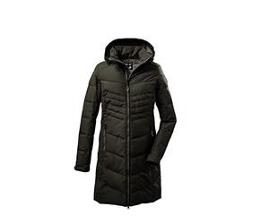 Killtec Women's Parka trapuntato con cappuccio staccabile con zip KOW 150 WMN QLTD PRK, dark olive, 48, 37421-000