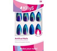 Killys Unghie Finte Mandorla Metalliche Blu