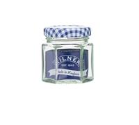 Kilner-Barattolo esagonale con coperchio a vite, Vetro, trasparente, 110ml