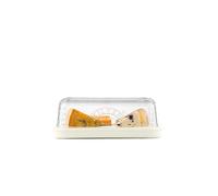 Kilner Cheese Store - Contenitore ermetico per formaggi, guarnizione in silicone rimovibile per conservazione traspirante, base in ceramica per servire coperchio in vetro lavabile in lavastoviglie,