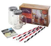 Kilner Mugs & Straw Set, 9 Piece, Multi- Colour