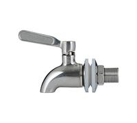 Kilner Rubinetto di ricambio in acciaio inox, resistente, design antigoccia, per dispenser di bevande da 3 L, 5 L e 8 litri, facile da installare e a prova di perdite, con rondelle in silicone