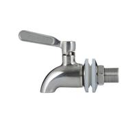 Kilner Rubinetto di ricambio in acciaio inox, resistente, design antigoccia, per dispenser di bevande da 3 L, 5 L e 8 litri, facile da installare e a prova di perdite, con rondelle in silicone