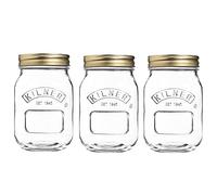 Kilner Set di 3 barattoli rotondi in vetro con tappo a vite da 0,5 litri