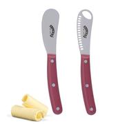 Kilner Set di coltelli da burro, 2 pezzi, coltello per spalmare burro e arricciacapelli, lame in acciaio inossidabile, riccioli decorativi per burro e diffusione liscia, in confezione regalo