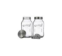 Kilner Set di fermentazione / 2 barattoli da 1 litro con coperchio di fermentazione/facile conservazione di verdure/fermentazione Starter Set/Conservare verdure come crauti e kimchi/Barattolo