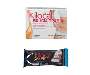 Kilocal Barretta Snack Cocco + Kilocal Brucia Grassi 1 pz Set