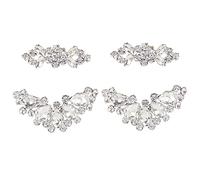 kilofly 2 paia di eleganti strass decorazioni charms scarpe clip festa di nozze, Set2 D, 2.0 Inch
