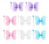 kilofly 8 set principessa fata ali farfalla angelo costume vestire gioco di ruolo