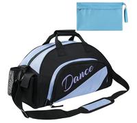 Kilofly, borsone da ragazza, per danza, sport, palestra, viaggio, con pratica pochette inclusa, Blue (Blu) - AWP372BLU