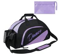 Kilofly, borsone da ragazza, per danza, sport, palestra, viaggio, con pratica pochette inclusa, Purple (Viola) - AWP372PUR