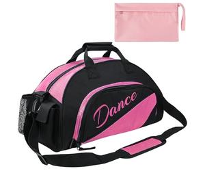 Kilofly, borsone da ragazza, per danza, sport, palestra, viaggio, con pratica pochette inclusa, Red (Rosso) - AWP372RED