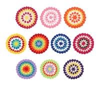 kilofly Set di 10 sottobicchieri in cotone all'uncinetto per bevande, 12 cm, centrini fatti a mano