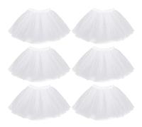 kilofly Set di 6 tutù da balletto per bambine, per feste di compleanno, principessa, vestito e gonna, Taglia Unica