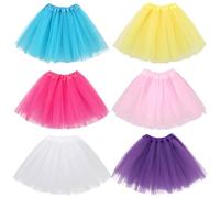 Kilofly - Set di 6 tutù per balletto, per bambini, per feste di compleanno, principessa, per feste Set6 a Taglia unica