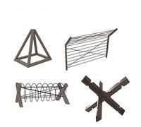KILOKITS 1/35 Militare Anti-Serbatoio Ostacoli Set Modello Plastica Kit Incisione Filo Spinato Difesa per la Seconda Guerra Mondiale Diorama Scenery Building