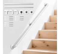 KiloSton Corrimano antiscivolo 1.3 m - ABS & acciaio inox 304, Supporto sicuro e confortevole per scale per anziani, bambini e disabili, Corrimano per scale