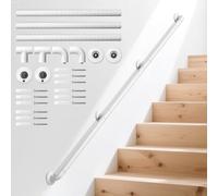 KiloSton Corrimano antiscivolo 1.9 m - ABS & acciaio inox 304, Supporto sicuro e confortevole per scale per anziani, bambini e disabili, Corrimano per scale