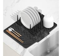 KILPDNZA Dish Drying Rack, Scolapiatti per Lavello, Sgocciola Piatti da Lavandino, Tappetino Scolapiatti Lavandino in Silicone per Il Bancone Della Cucina, Scola Piatti con 6 Colonne