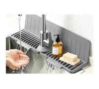 Kilpkonn Tappetino scolapiatti per rubinetto, tappetino scolapiatti per | Con paraspruzzi alto 12 cm, tappetino scolapiatti per lavandino, bagno e ripiano per rubinetto