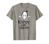 Kilroy Era Qui Disegno di Schizzo Maglietta