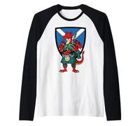 Kilt con Drago Scozzese a Forma di Cornamusa Maglia con Maniche Raglan