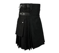 Kilt da uomo scozzese nuovo, rock utility, maschio, rock classico retrò vintage, rock medievale tradizionale, rock scozzese steampunk, in abito piegato, rock a patchwork a scacchi, L
