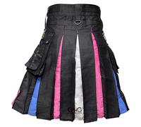 Kilt Ibrido Pride Fatta A Mano Moderno LGBT Gay Taglia 28-62