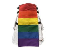 Kilt Ibrido Utility Pride Arcobaleno Bianco Per Uomo Taglia 28"-62"