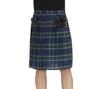 Kilt scozzese da uomo a quadri, classica gonna scozzese Highland, abito da festa medievale, gonna gotica, vintage, steampunk karorock, costume da Carnevale, lunghezza al ginocchio, gonna a pieghe con