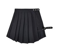 Kilt Scozzese Gonne Punk Gotiche da Donna Gonna Scozzese A Pieghe A Vita Alta con Patchwork Mini Gonna Moda Streetwear con Fibbia Gonna Femminile Goth XS 704-1Hs