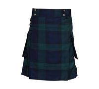 Kilt tradizionale scozzese scozzese da uomo gonne a pieghe vintage gotico kilt vintage medievale steampunk cargo gonna a pieghe Utility punk quadri gonne costume di