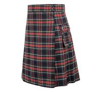 Kilt tradizionale scozzese scozzese da uomo gonne a pieghe vintage gotico kilt vintage medievale steampunk cargo gonna a pieghe Utility punk quadri gonne costume di