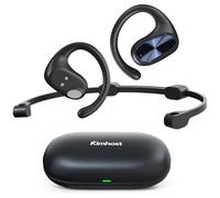 KIM HOST Cuffie Senza Ostruzione Bluetooth - Open Ear Design Ergonomico, Stabilità Max per Sport, Percezione Suoni Ambientali, 8h di Uso Continuo (Nero)