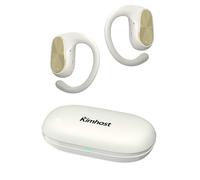 KIM HOST Cuffie Senza Ostruzione Bluetooth - Open Ear Design Ergonomico, Stabilità Max per Sport, Percezione Suoni Ambientali, 8h di Uso Continuo (Bianco)