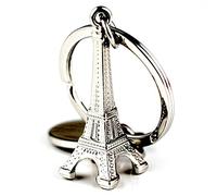 Kim Johanson, portachiavi “Paris”, Torre Eiffel 3D, Francia, in argento, include un sacchetto per gioielli