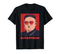 Kim Jong-Un Divertente Rocketman Parodia Rock'N Roll Maglietta