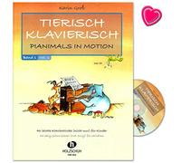 Kim Kranholdt GmbH - Quaderno per pianoforte, 1-46 pezzi leggeri (non solo) per bambini, autore Karin grande, con CD e graffetta colorata a forma di cuore