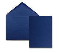 Kim Kranholdt GmbH set di biglietti DIN A5/ DIN C5, con buste, colori vivaci 100 Karten-Sets 17 blu notte.