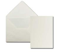 Kim Kranholdt GmbH set di biglietti DIN A5/ DIN C5, con buste, colori vivaci 50 Karten-Sets 22 bianco naturale.