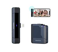 KIMAFUN Microfono Lavalier Wireless per i_Phone, Lapel Mic Plug-Play per Youtube/Facebook/Tik Tok Live Stream, Vlogger, Registrazione Video, Intervista, G50-5(1TX+1RX)